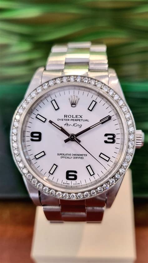 diamond bezel for rolex air king|rolex diamond bezel.